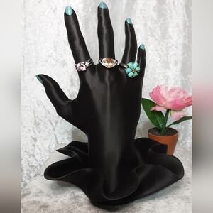 Handmade 3D Printed Ring Display Stand Black